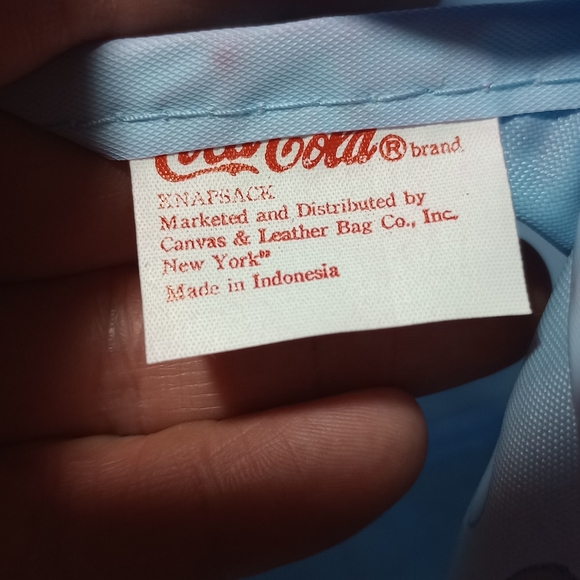 NWT Coca Cola Backpack Small Youth Coke Baby Blue Knapsack Train School Bag * - Picture 11 of 13